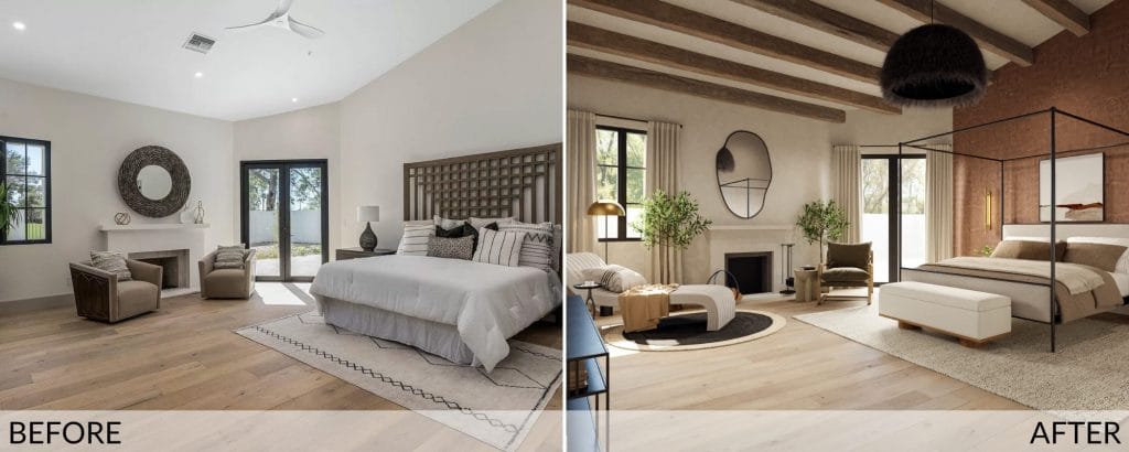Rustic Mediterranean home before and after design by Decorilla