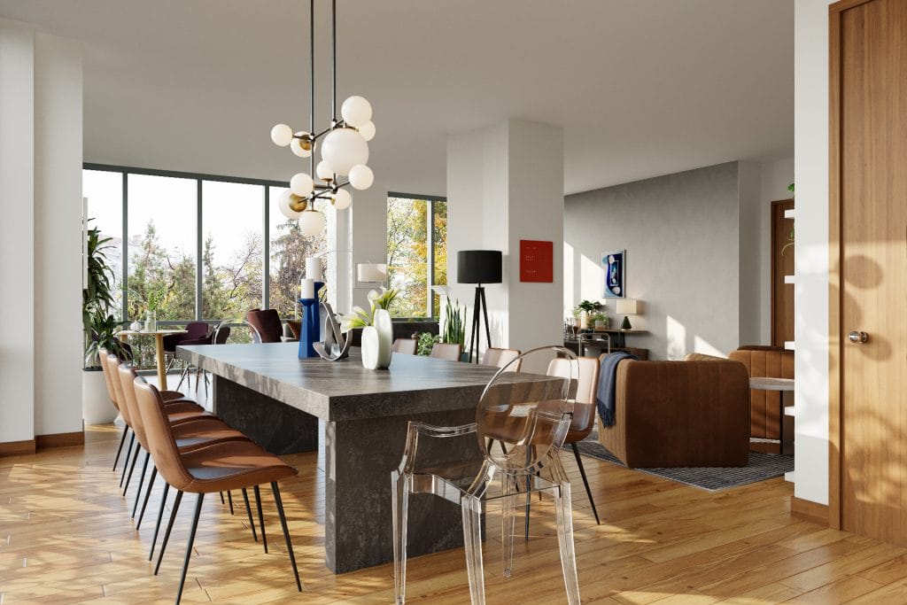 Modern contemporary dining room by Decorilla designer, Ibrahim H.—Decorilla reviews