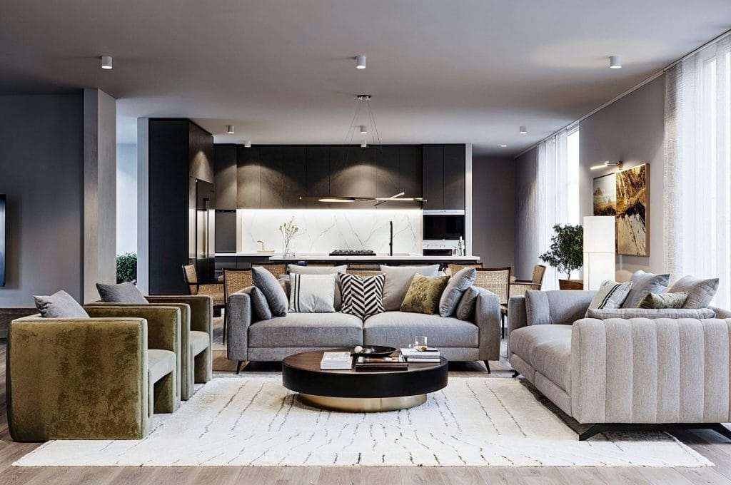 Modern masculine interior design by Decorilla designer, Mladen C.—Decorilla reviews