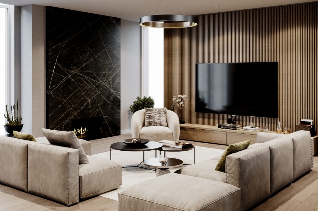 Modern masculine game room interior by Decorilla designer, Mladen C.—Decorilla reviews