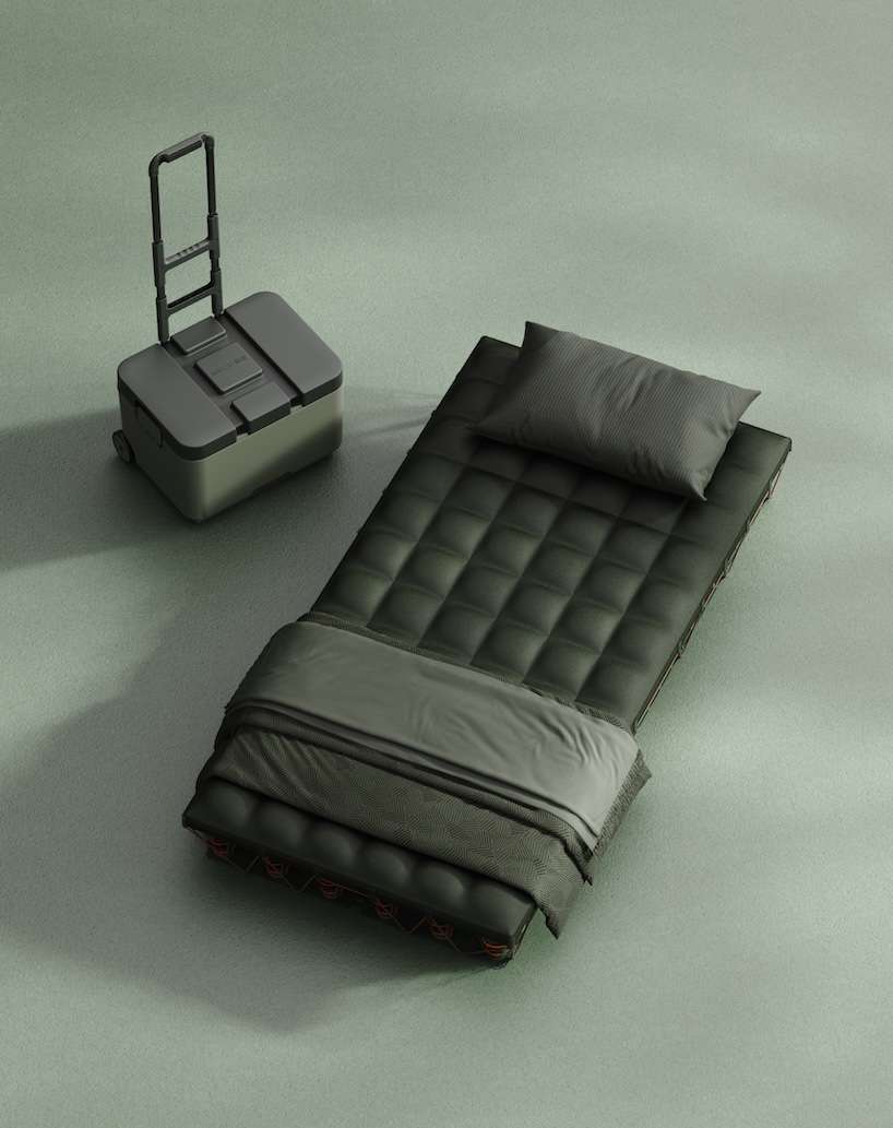 inflatable pads with coil modules build up foam-free mazzu camping mattress by layer