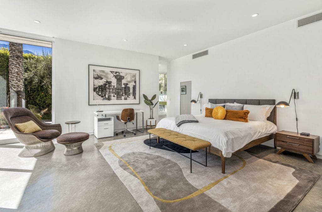 Contemporary masculine bedroom interior design by Decorilla designer, Sadie B.