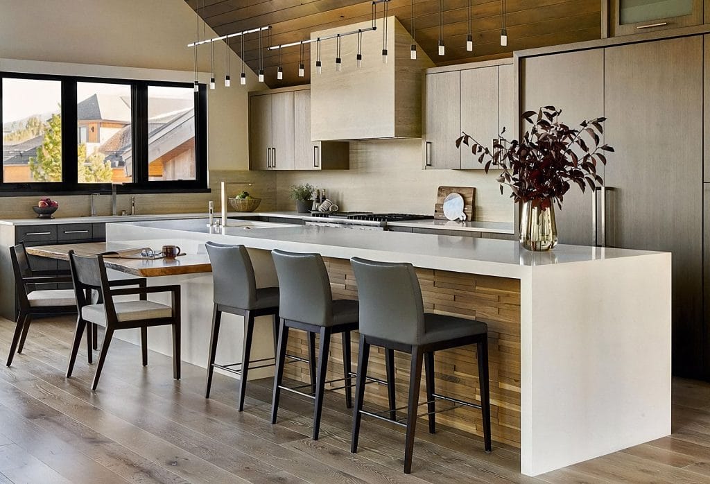 Modern winter decorating ideas in a kitchen by Decorilla designer, Amanda B.