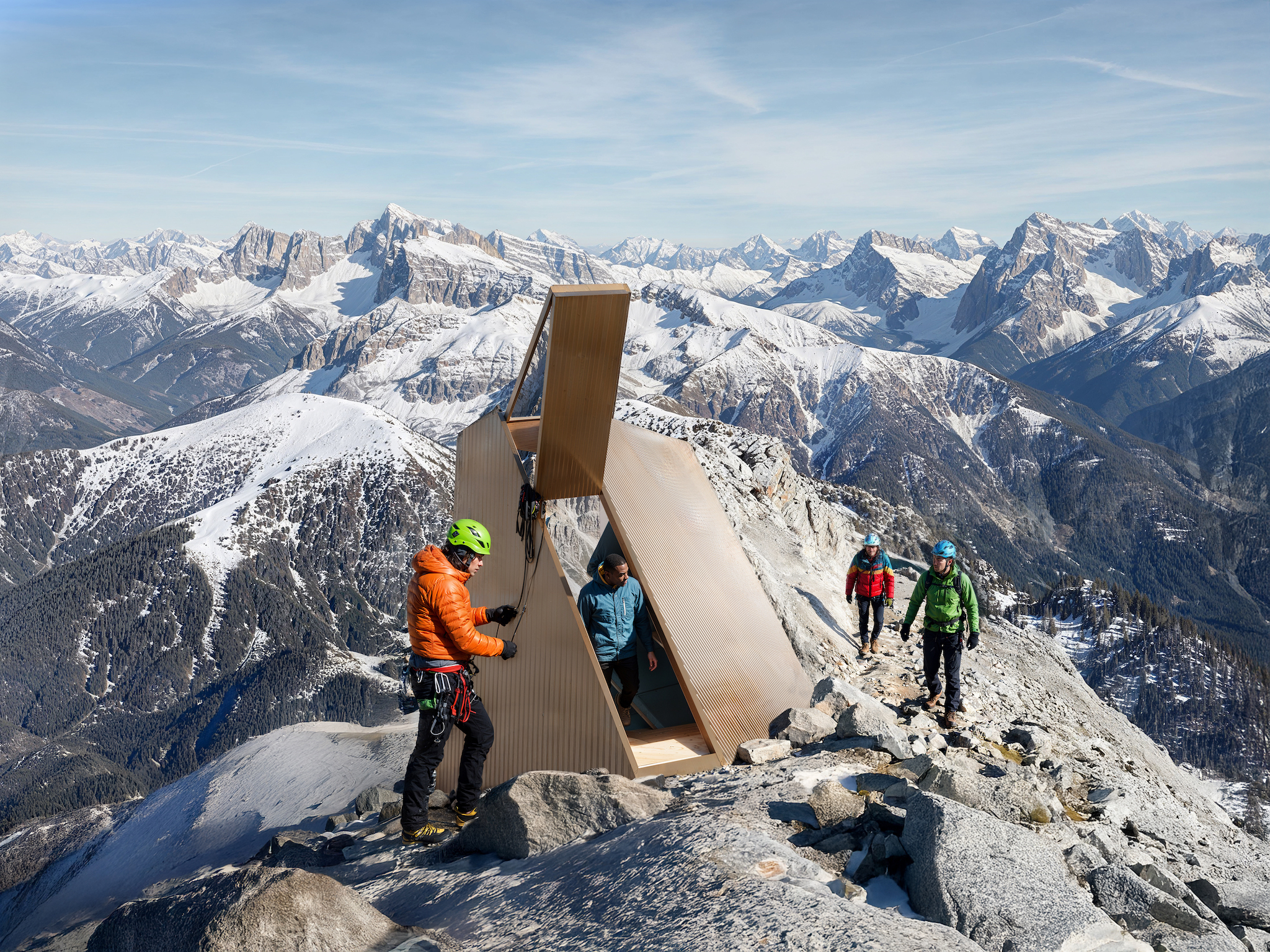CRA-Carlo Ratti Associati, in collaboration with Salone del Mobile.Milano, unveils the design of a digitally fabricated bivouac, which blends seamlessly with the rugged Alpine landscape ahead of the 2026 Winter Olympics.