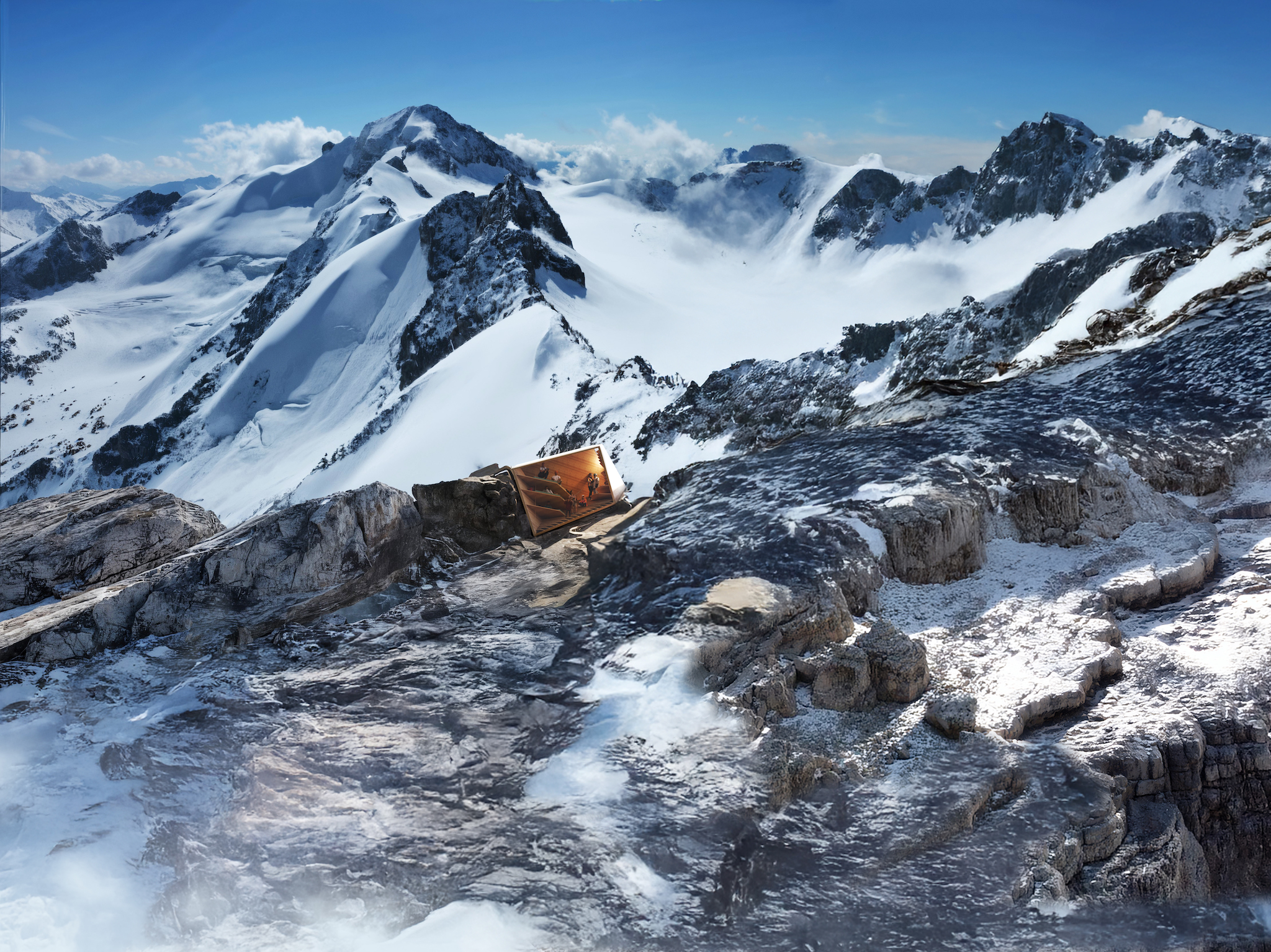 CRA-Carlo Ratti Associati, in collaboration with Salone del Mobile.Milano, unveils the design of a digitally fabricated bivouac, which blends seamlessly with the rugged Alpine landscape ahead of the 2026 Winter Olympics.