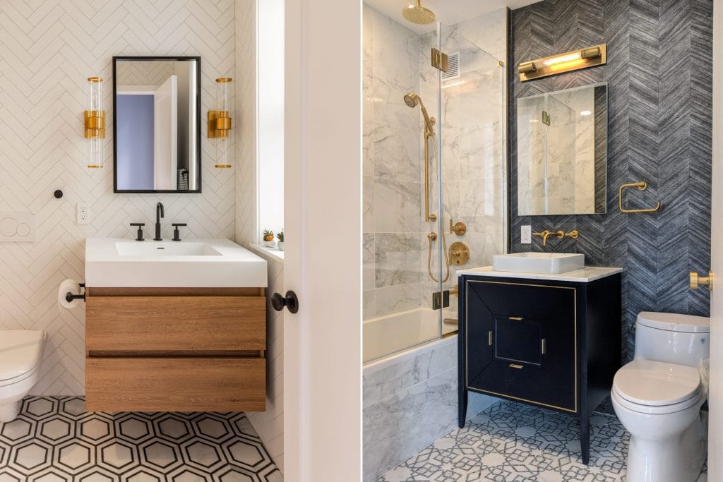 Contemporary bathroom trending shower tile by DECORILLA designer Leonora M and Joyce T. 