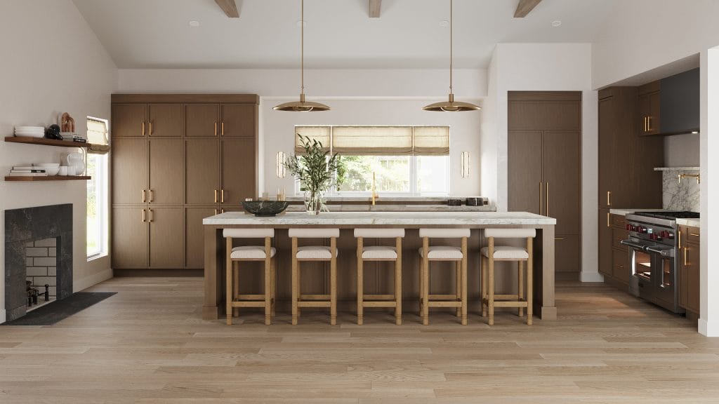 Modern organic kitchen design by Decorilla