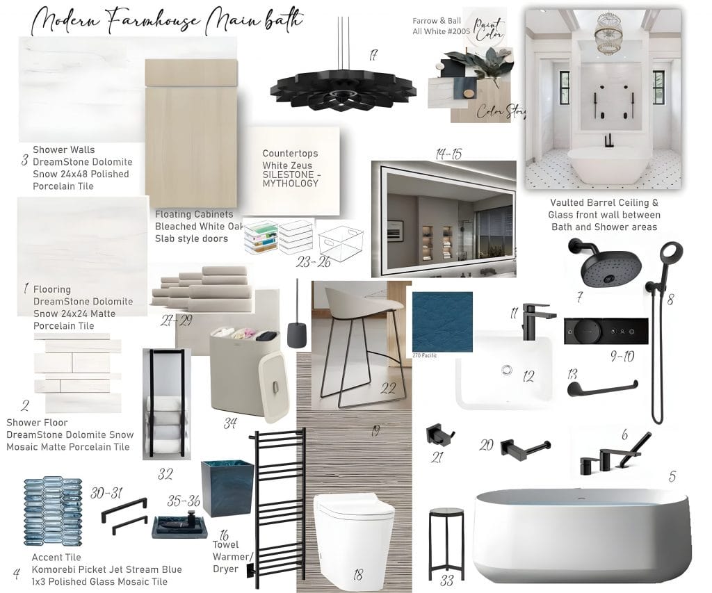 Initial proposal for the bathroom by Decorilla designer, Wanda P.