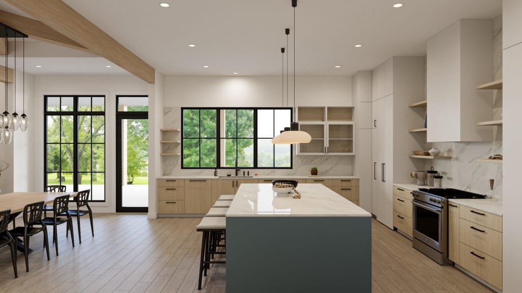 New construction interior design of a kitchen by Decorilla