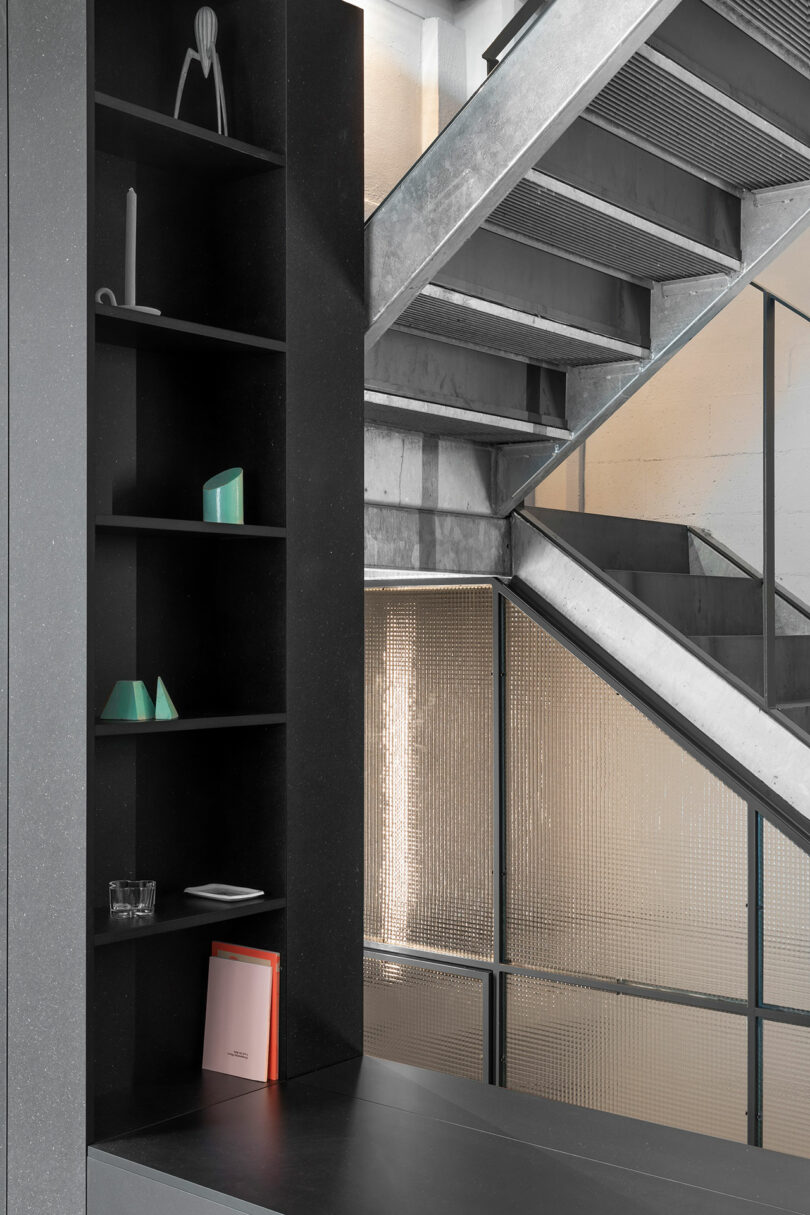 angled shot of open staircase