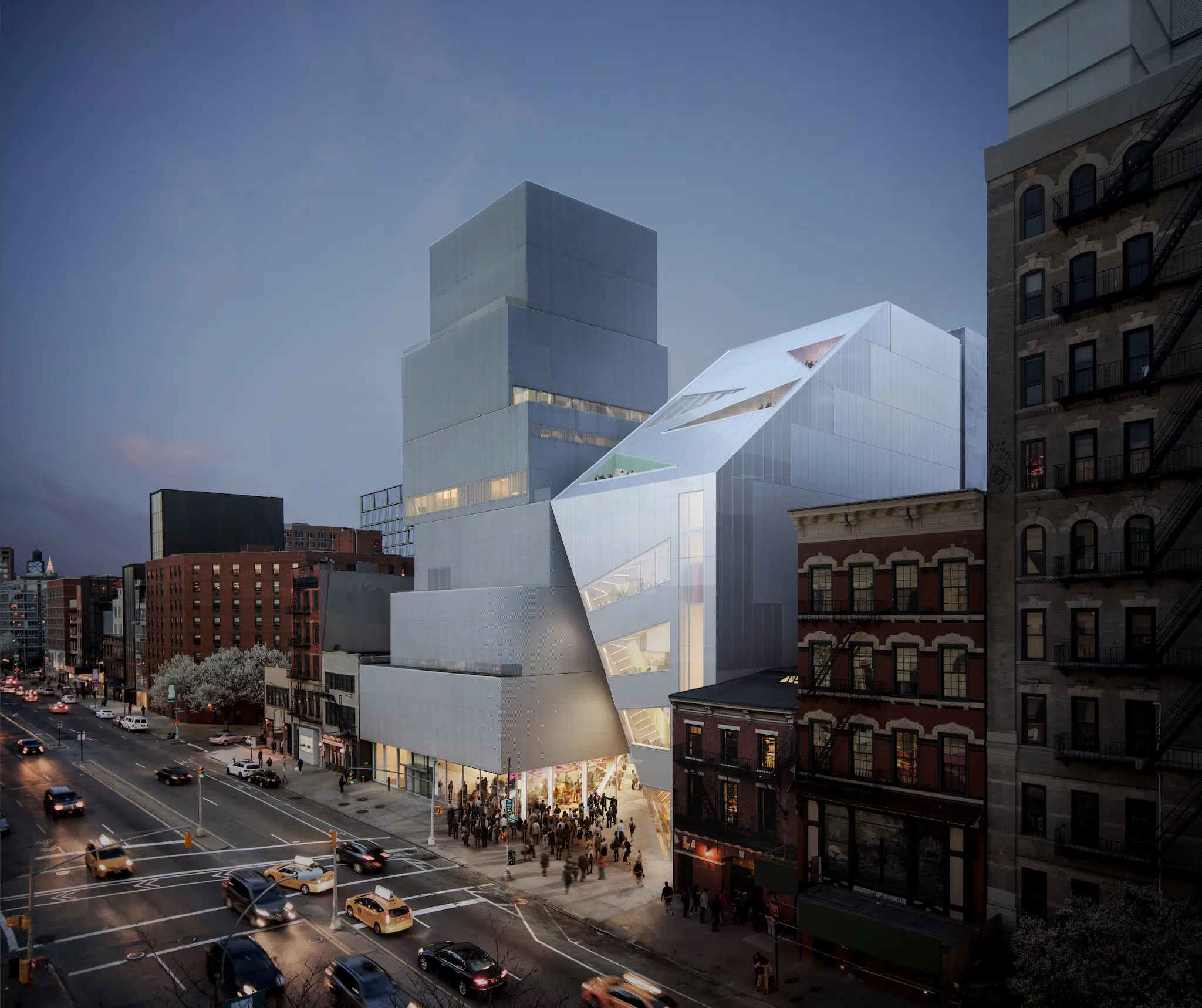 Exterior rendering of the New Museum’s expansion. (Photo: OMA / bloomimages.de)