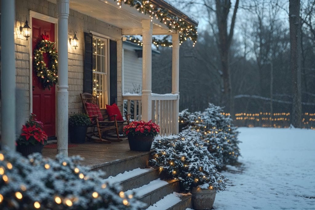 How to decorate a front porch for Christmas by Decorilla