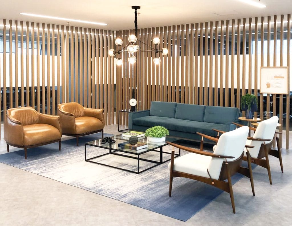 Trendy human-centered office by Decorilla designer, Barbara C. 