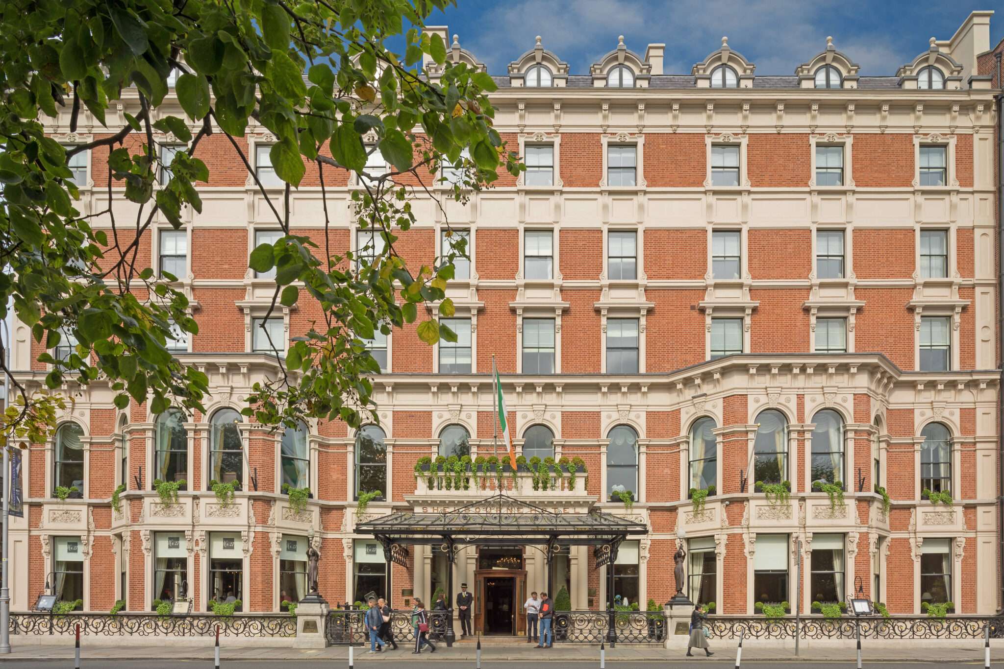 The exterior of the Shelbourne Hotel