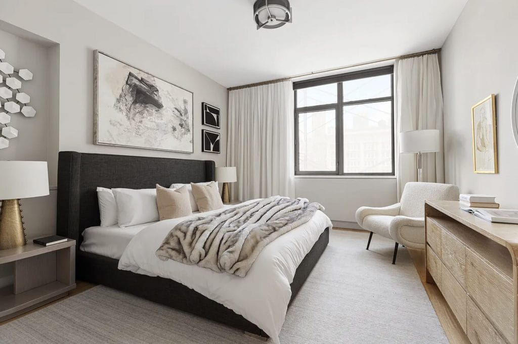Modern bedroom 2026 color of the year by DECORILLA designer Leanna S. 