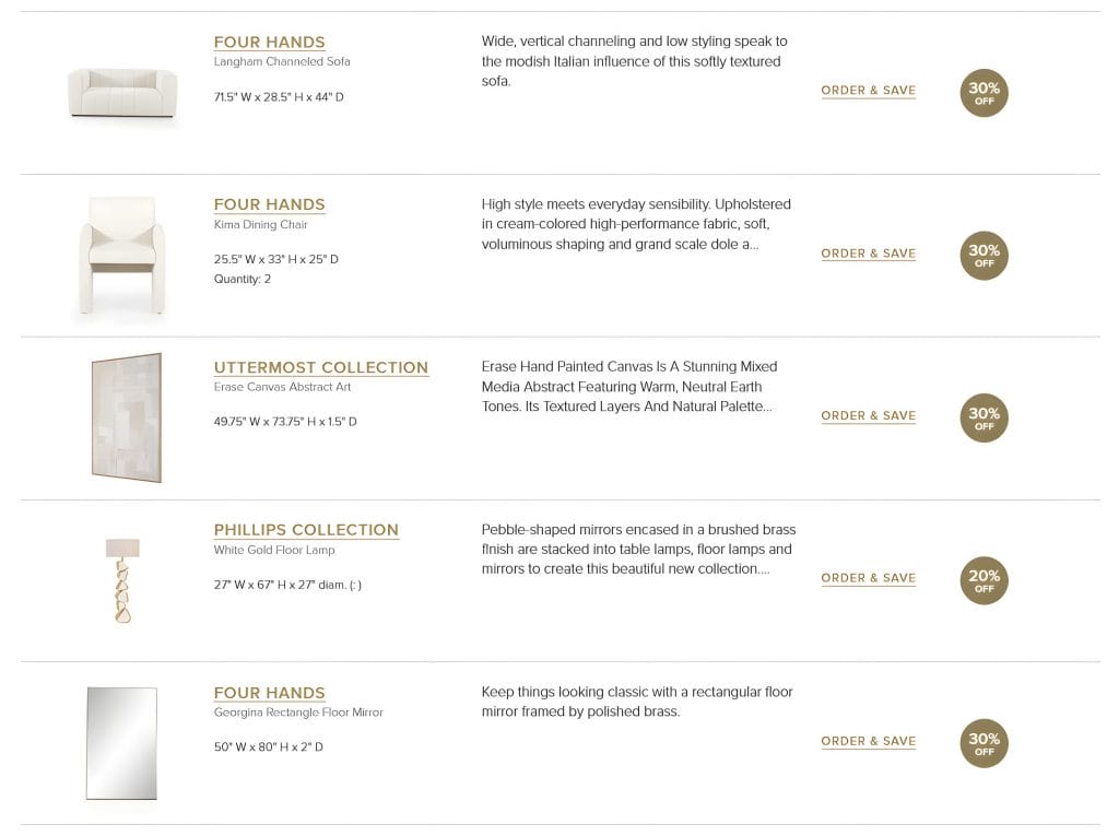 Shopping list by Decorilla