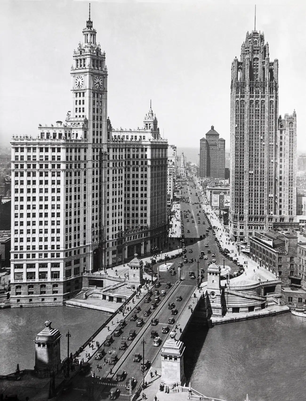 Historical photo of the Wrigley Building