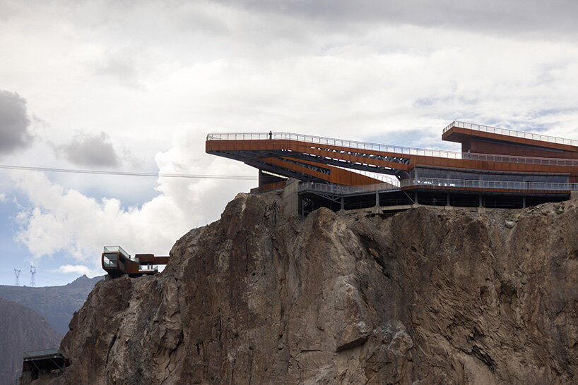 cantilevered glass walkway by archermit hovers 130 meters over tibet's canyon