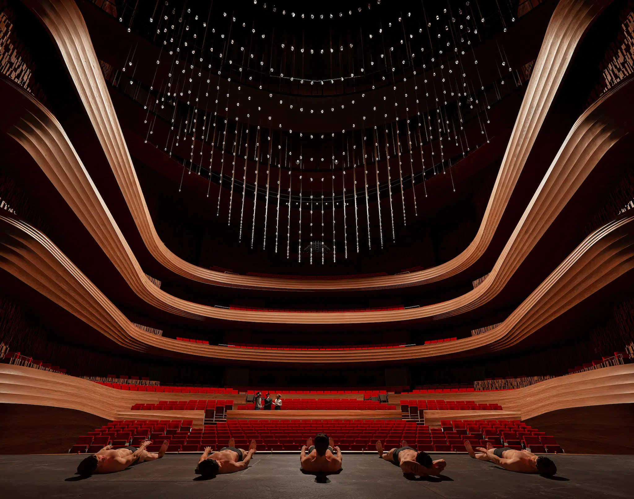 Interior shot of the D&uuml;sseldorf Opera House, designed by Sn&oslash;hetta