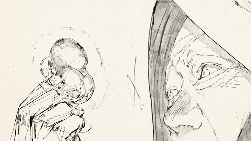 hand-drawn abstract figures dance along max cooper’s music in film by masanobu hiraoka