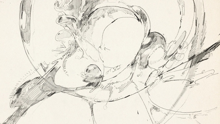 hand-drawn abstract figures dance along max cooper’s music in film by masanobu hiraoka