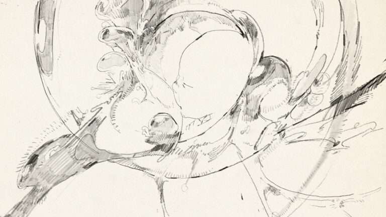 hand-drawn abstract figures dance along max cooper’s music in film by masanobu hiraoka