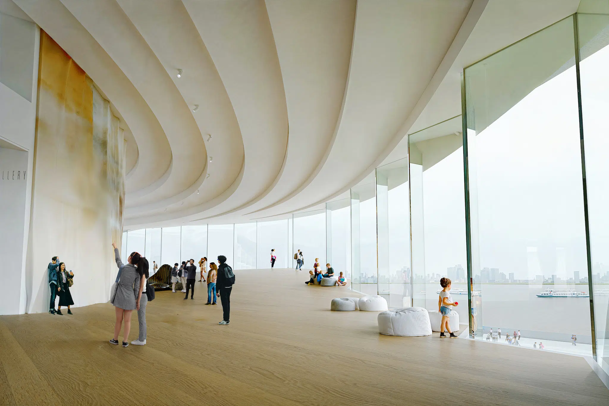 Interior view of Sn&oslash;hetta&rsquo;s design for the Hangzhou Qiantang Bay Art Museum in China