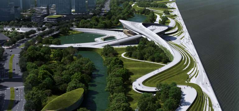 Hangzhou’s Upcoming Art Museum Meanders Across Waterfront Like a Flowing River