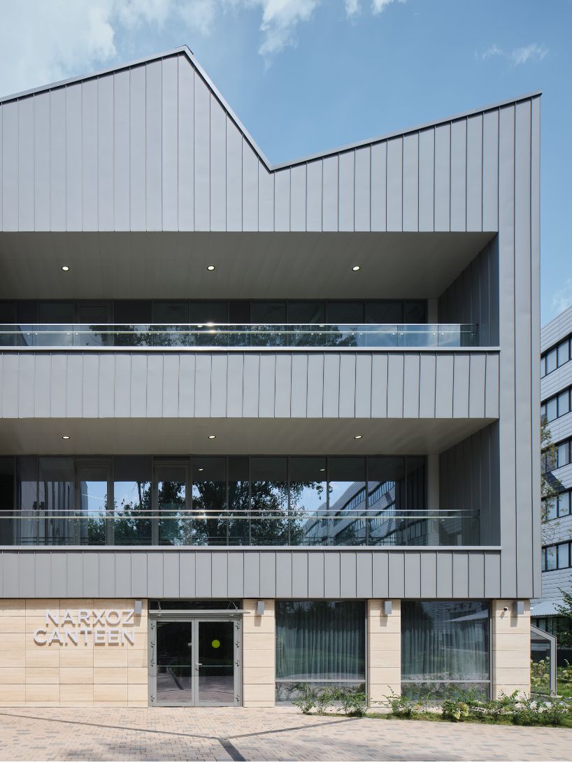 metal sawtooth roof tops renovated narxoz university business school in almaty