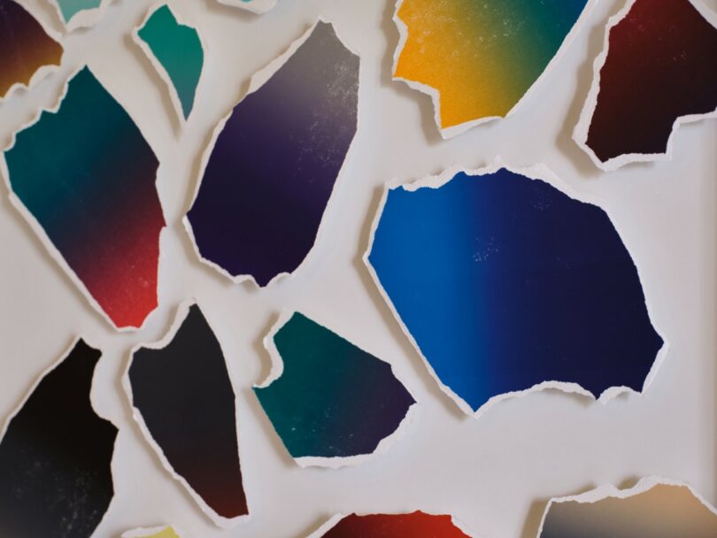 close up of colorful abstract shapes