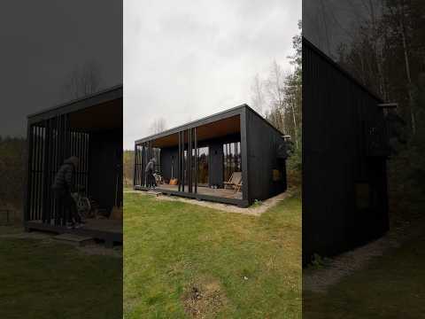 Touring a 236 square foot Prefab Cottage with a Warm Interior #hometour