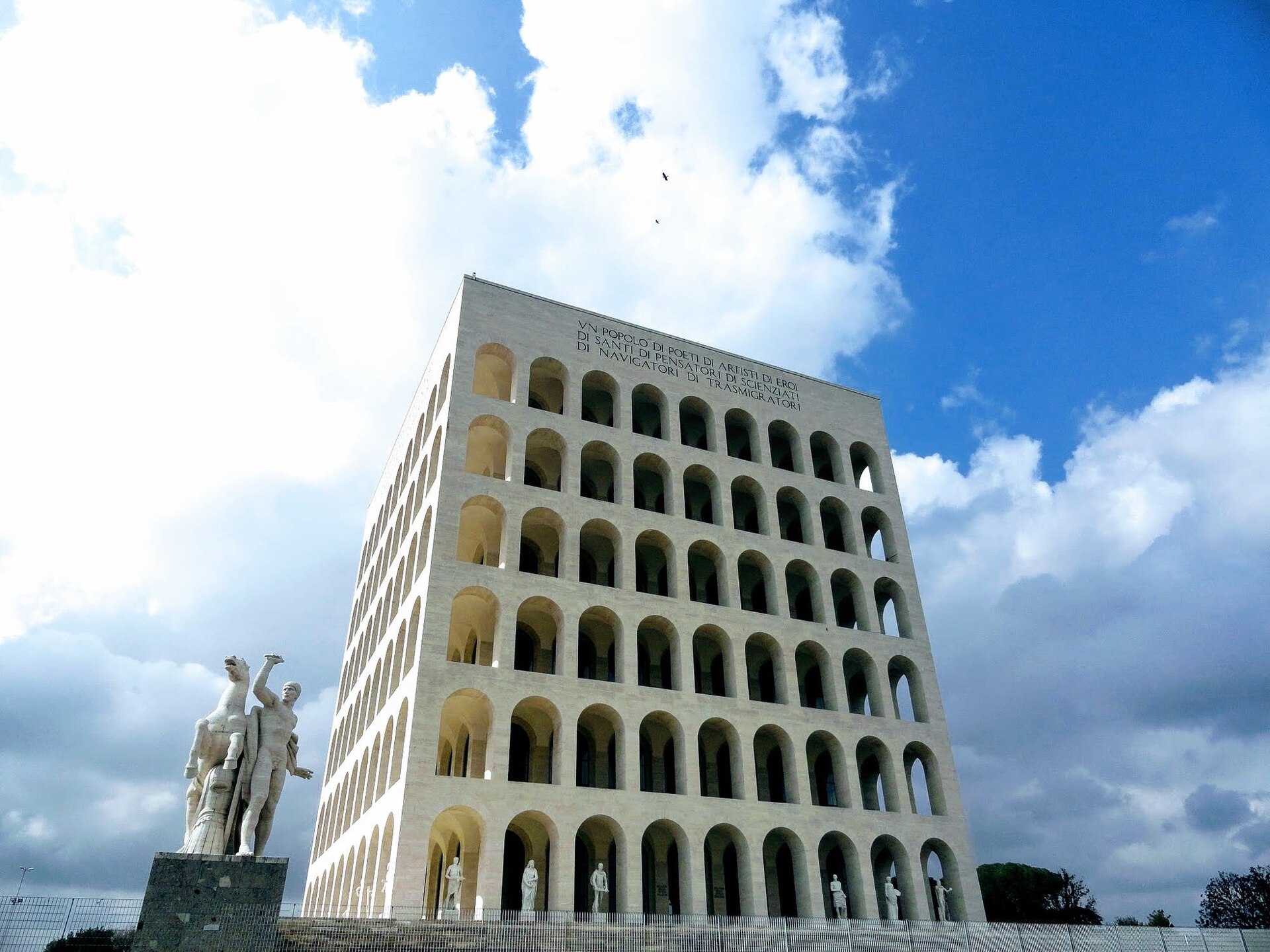 The Square Colosseum, also known as the Palazzo della Civiltà Italiana, in Rome.