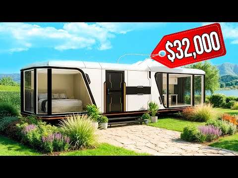 Inside 8 Fully Furnished Pod Tiny Homes Under $50K You Can Buy Online (Delivered & Move-In Ready)