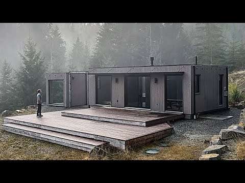 Inside the 750 square foot Prefab Home Secluded in the Forest