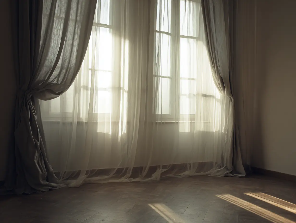 An image of backloop curtains used in a room.