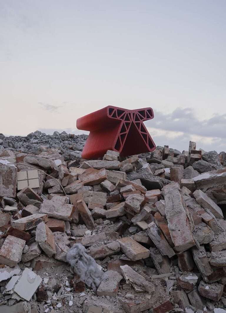 3D printed street furniture recycles concrete and brick waste from demolished urban villages