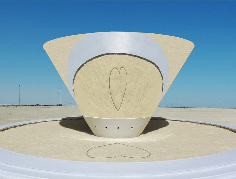 the interactive sand reflecting cone 5