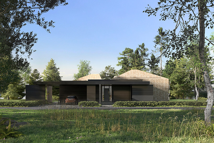 a cluster of gable-roofed homes clad in larch wood shingles unfolds along volga river - 2