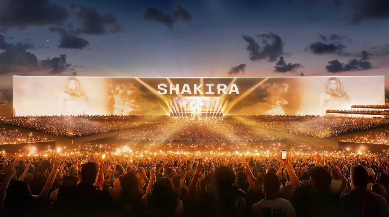 Renderings for the Shakira Stadium project in Madrid, 2026