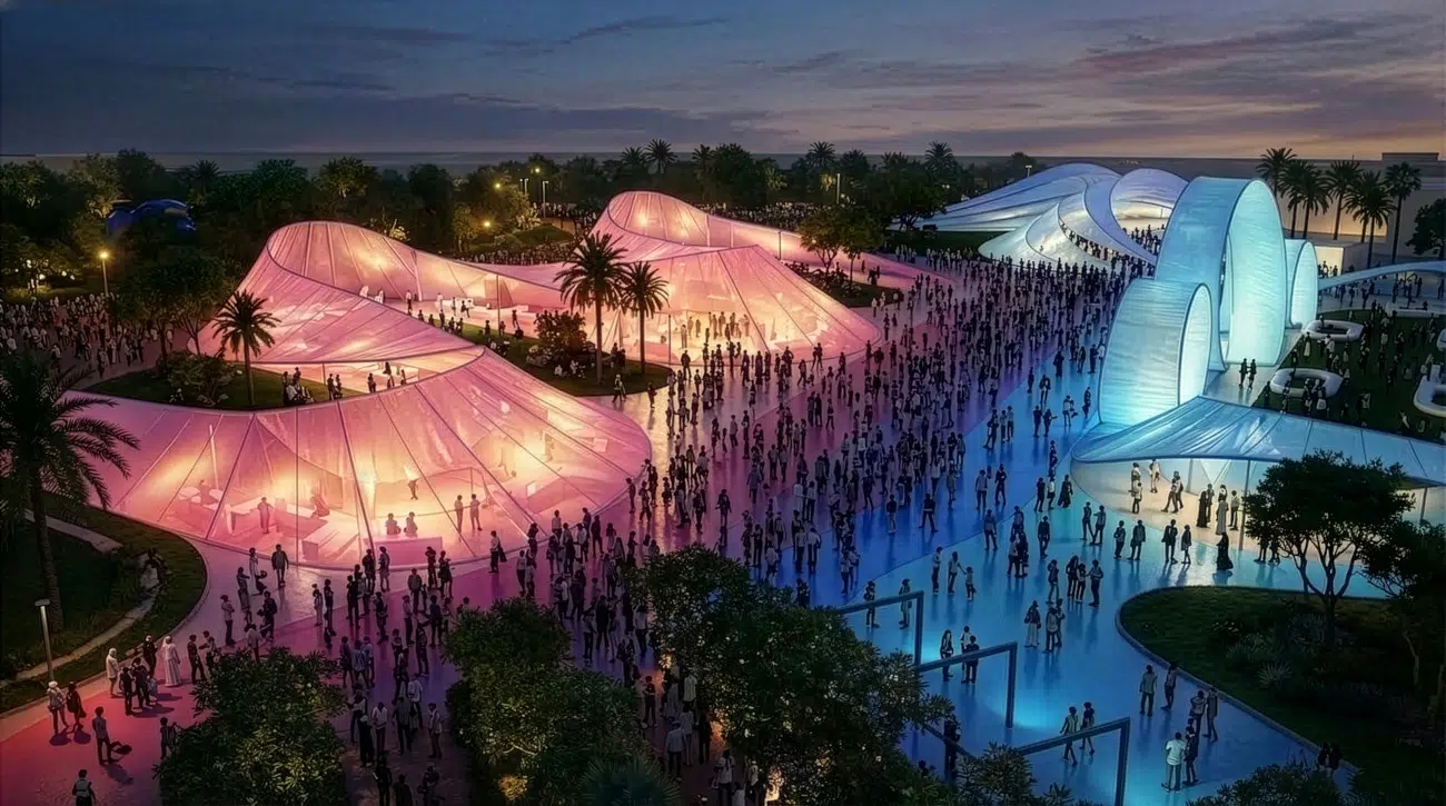 Renderings for the Shakira Stadium project in Madrid, 2026