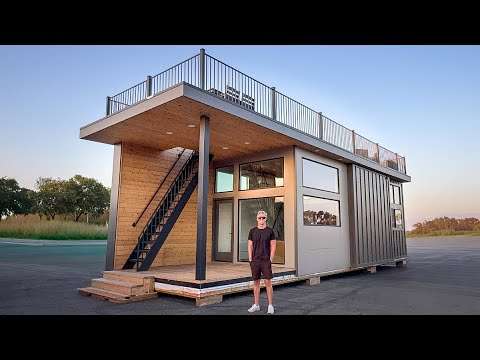 Inside the 400 square foot Prefab Home that has a Full Rooftop Deck!!