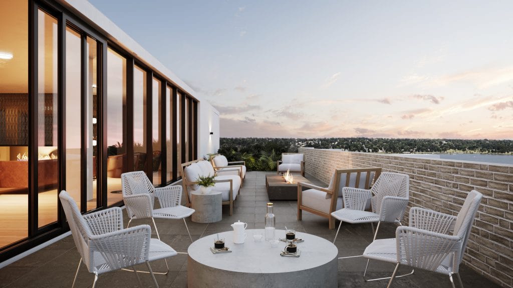 dining and lounge by Decorilla online patio designer Sharlene Y. 