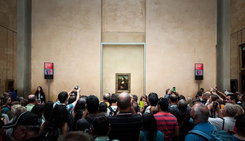 Visitors taking photo of Leonardo Da Vinci's