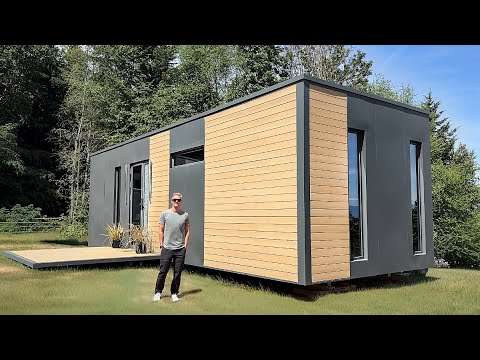 Inside the New 495 square foot Prefab Home that has 9' Ceilings!!