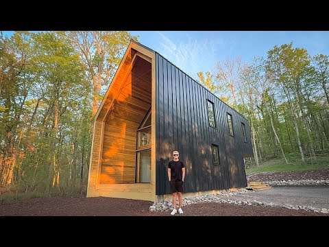Inside the STUNNING 2 Storey Prefab Cabin Built from a Kit!