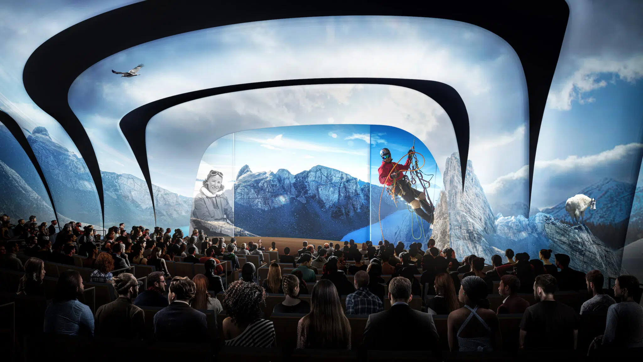 Rendering of the museum&rsquo;s Grosvenor Auditorium.