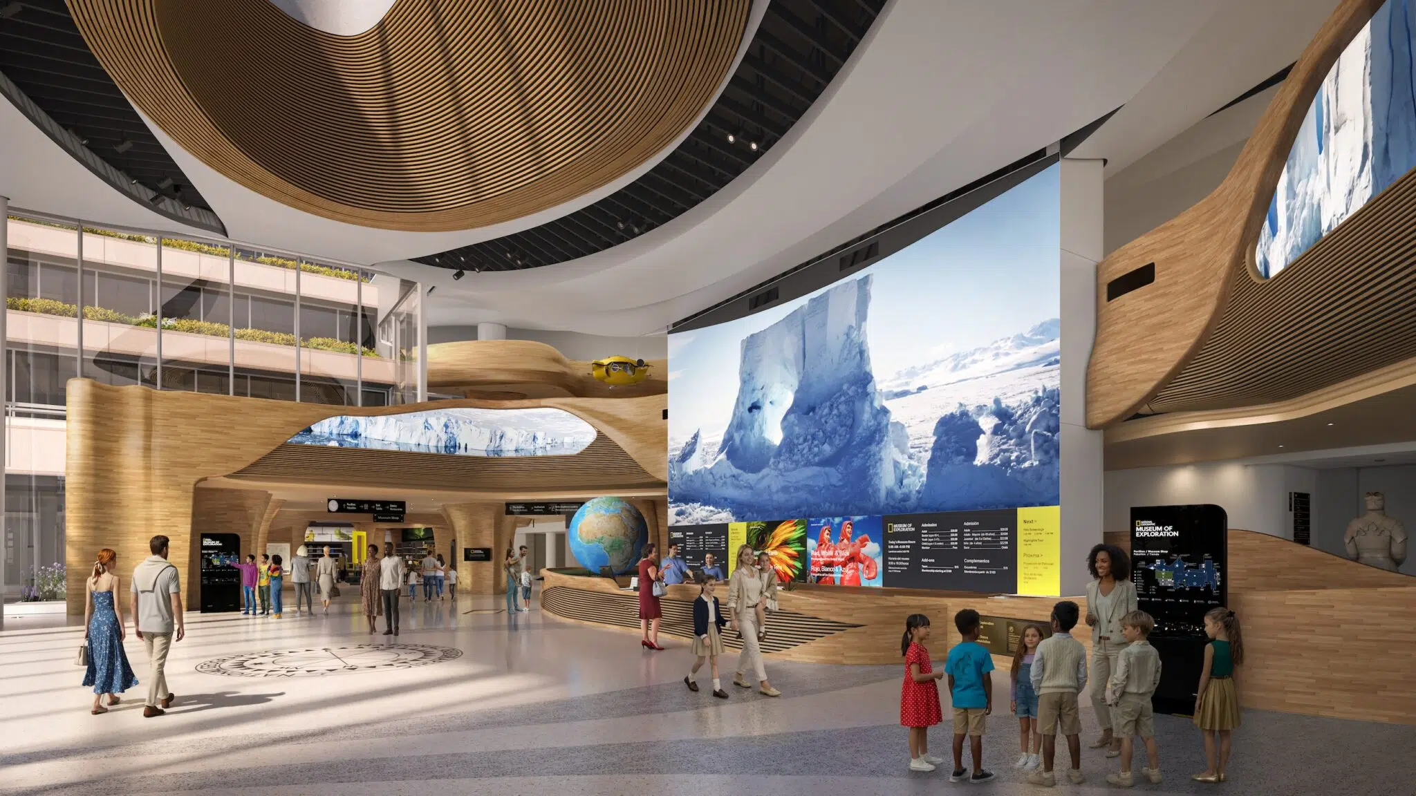 Rendering of the interior of the museum&rsquo;s pavilion.