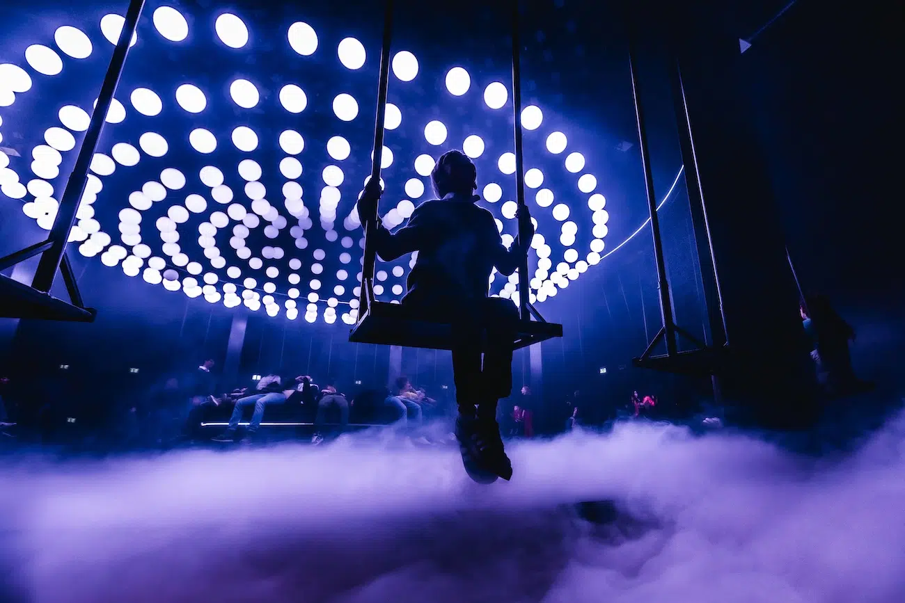 Swing with lights.