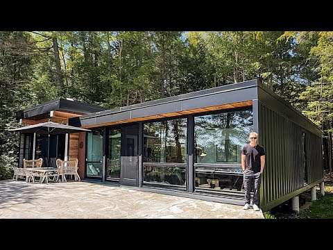 Inside the 1,200 sq ft Prefab Home that was Delivered to an Island By Boat!!