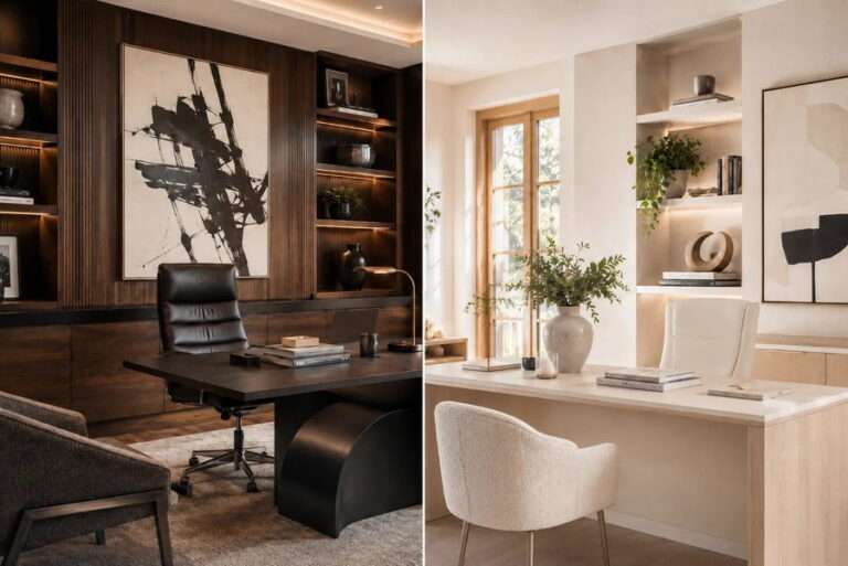 Before & After: His and Hers Home Office Design